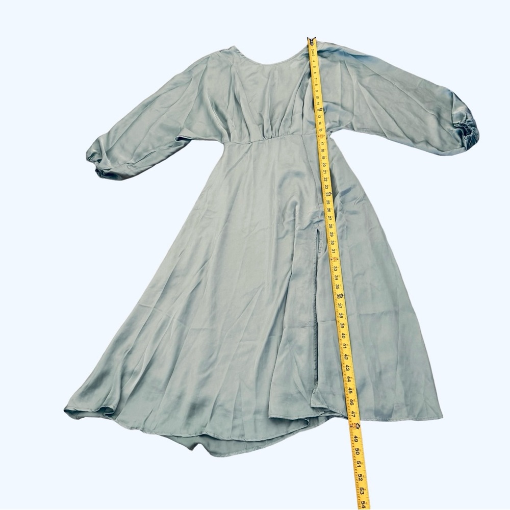 ASTR The Label Dark Mint Dress Dolman Sleeve Long Midi Slit size M - Picture 6 of 13